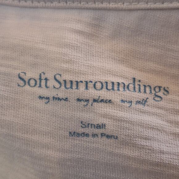 Soft Surroundings Shirt Womens Small Pastel Tie Dye 100% Cotton Loungewear Comfy - Picture 3 of 8